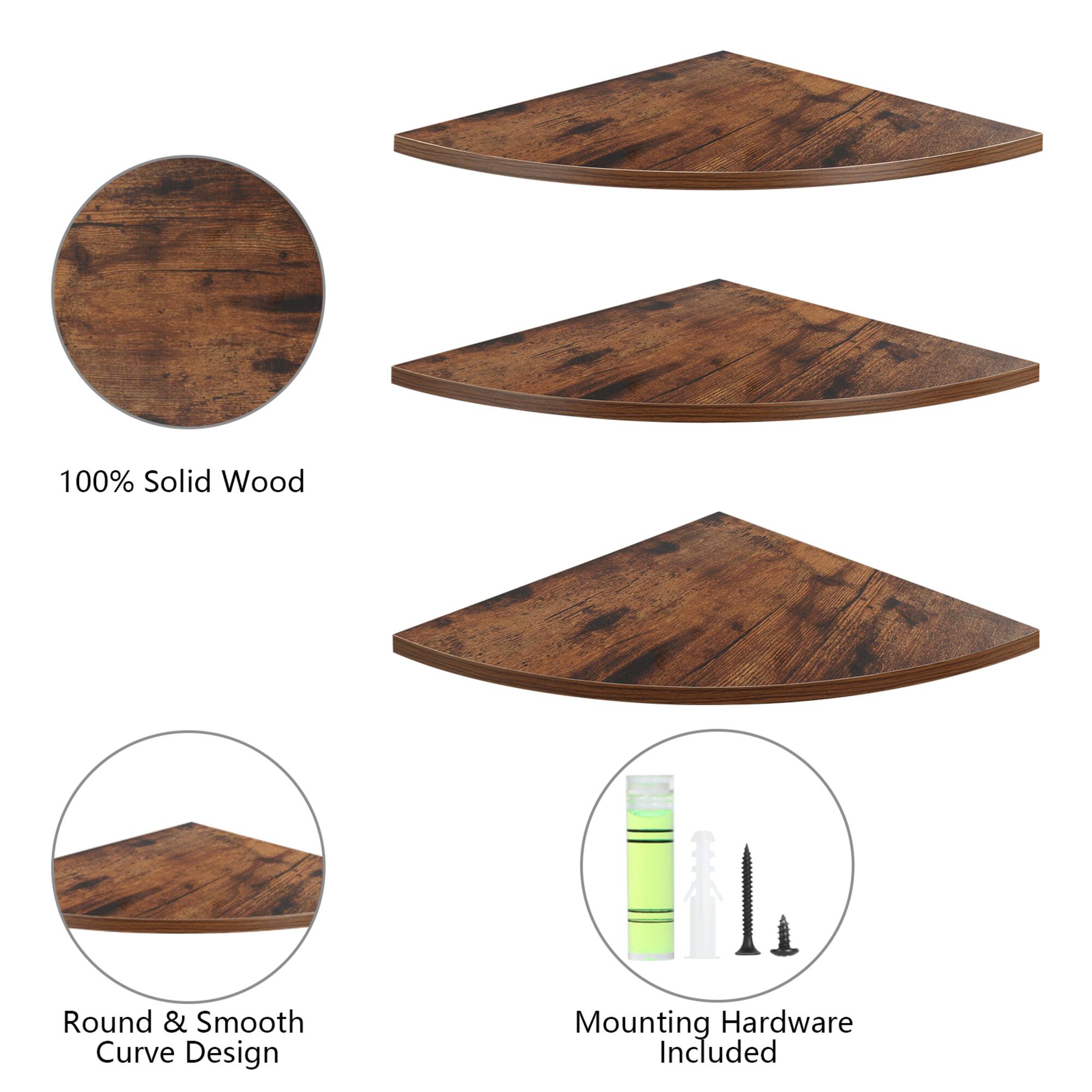 Floating Corner Shelves Set